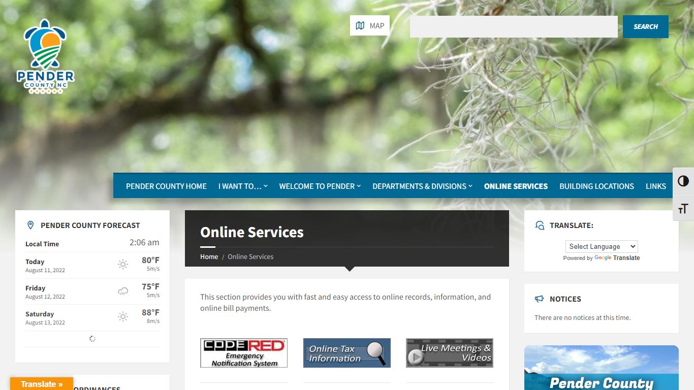 Online Services | Pender County Government